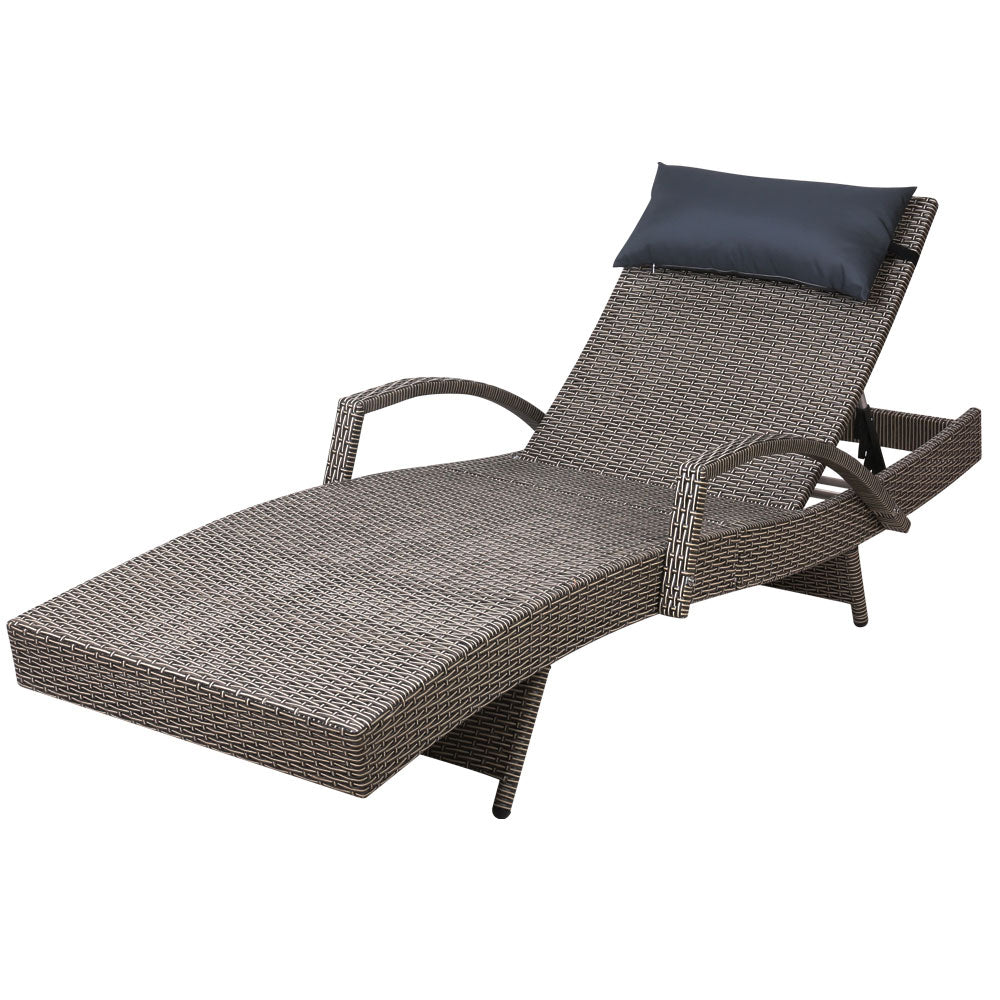 Sorrento Premium Sun Lounge - Grey